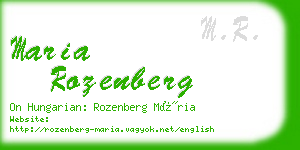 maria rozenberg business card